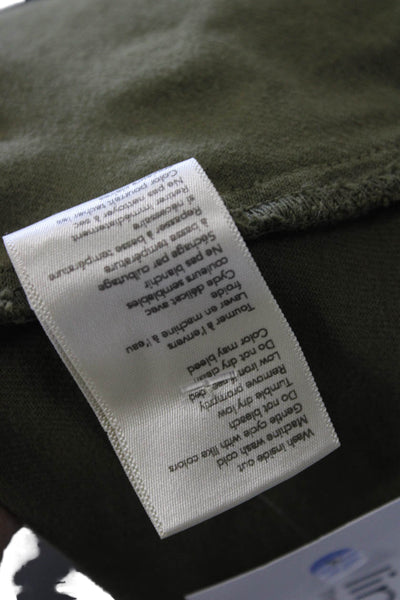 Le Jean Women Military Jacket Green Button 98% Cotton 2% Elastane Size S