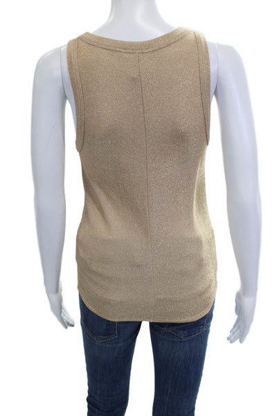 sundays by wearesundays Women Basic Beige Tank Top Sleeveless Size M