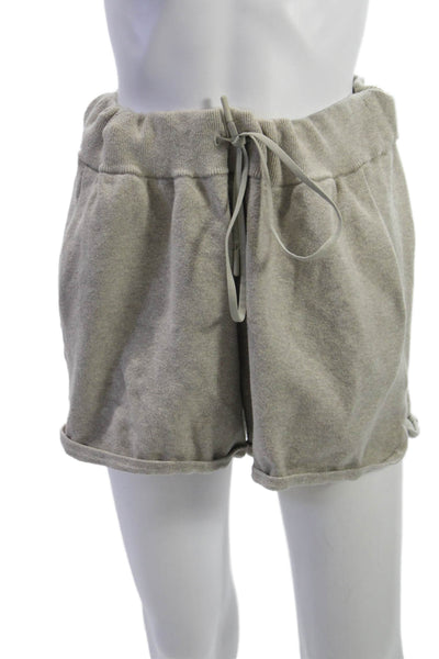 Lululemon Unisex Gray Sweat Shorts Drawstring Size 12