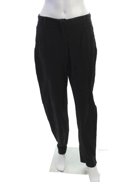 Piazza Sempione Womens Black Jogger Pants Cotton Blend Size 42