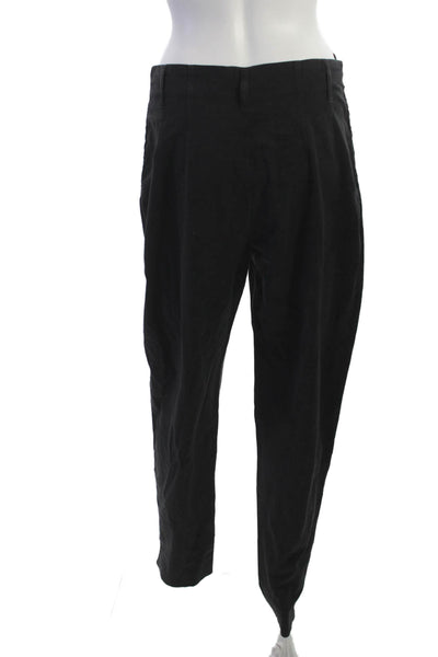 Piazza Sempione Womens Black Jogger Pants Cotton Blend Size 42
