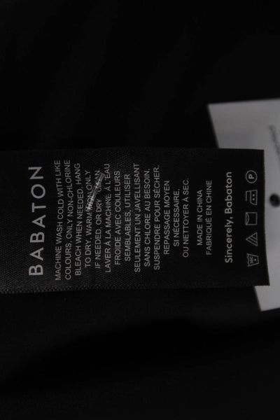 Babaton Women Sheath Black Square Neck Mid Calf Dress Size 12