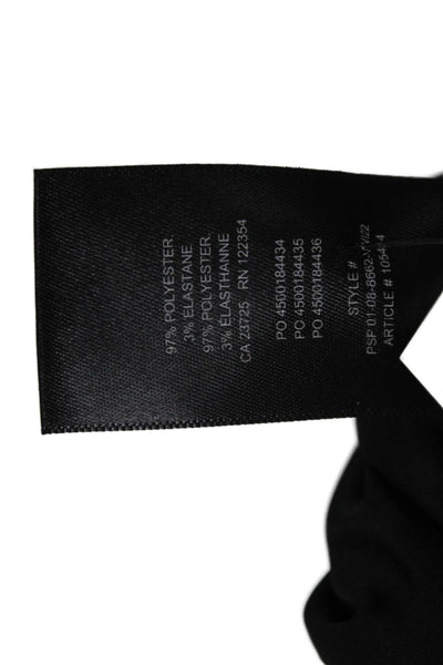 Babaton Women Sheath Black Square Neck Mid Calf Dress Size 12