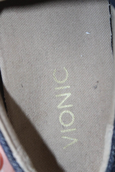 Vionic Women's Round Toe Denim Rubber Sole Slip-On Loafer Shoes Size 5