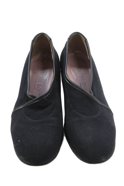 Taryn Rose Womens Slip On Block Heel Round Toe Pumps Black Size 36