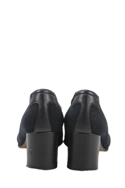 Taryn Rose Womens Slip On Block Heel Round Toe Pumps Black Size 36