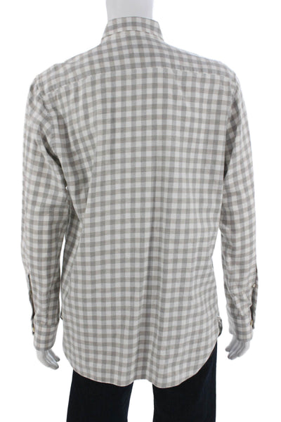 Calder Mens Cotton Collared Long Sleeve Button-Down Shirt Multicolor Size L