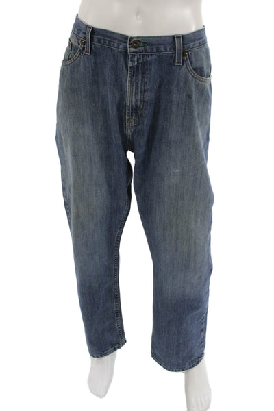 Tommy Hilfiger Mens Straight Jeans Blue Cotton Button Size 38