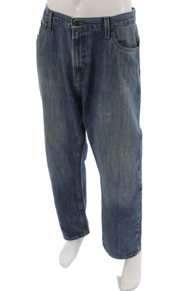 Tommy Hilfiger Mens Straight Jeans Blue Cotton Button Size 38