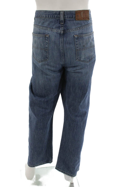 Tommy Hilfiger Mens Straight Jeans Blue Cotton Button Size 38