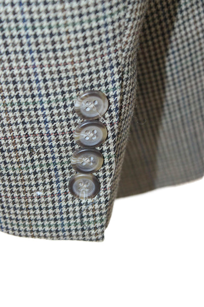Lauren Ralph Lauren Mens Brown Checked Pure Wool Sport Coat Size 48