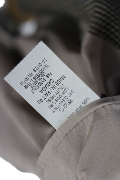 Lauren Ralph Lauren Mens Brown Checked Pure Wool Sport Coat Size 48