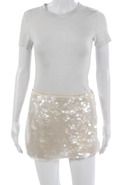 Superdown Womens Beige Mini Skirt 100% Polyester Size XS