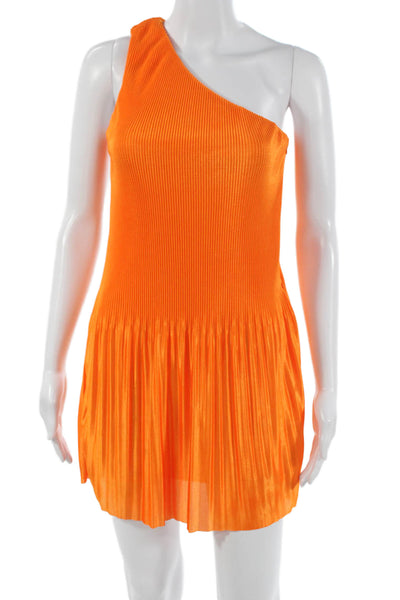 NBD Womens Orange Sleeveless Mini Shift Dress Zip Size XS