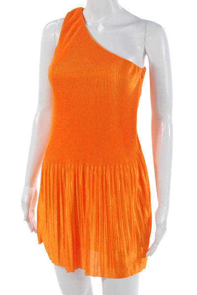 NBD Womens Orange Sleeveless Mini Shift Dress Zip Size XS