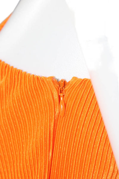 NBD Womens Orange Sleeveless Mini Shift Dress Zip Size XS