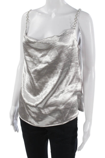 Lili Sidonio Women Gray Camisole Sleeveless 100% Polyester Size M