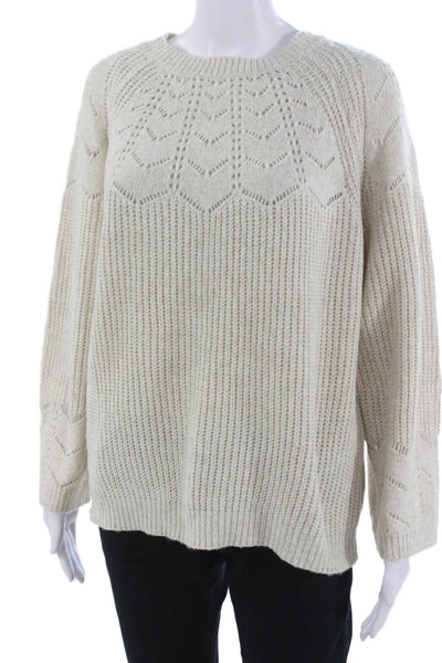 Pink Martini Unisex Pullover Sweater Beige Crew Neck Long Sleeve Size 2XS