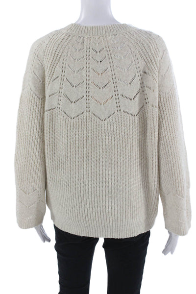 Pink Martini Unisex Pullover Sweater Beige Crew Neck Long Sleeve Size 2XS