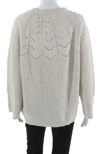 Pink Martini Unisex Beige Pullover Sweater Crew Neck Long Sleeve Size XS