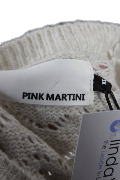 Pink Martini Unisex Beige Pullover Sweater Crew Neck Long Sleeve Size XS