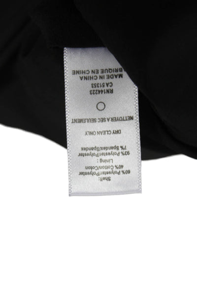 Bishop and Young Womens Black Checked Collared Blazer Button Long Sleeve Size L
