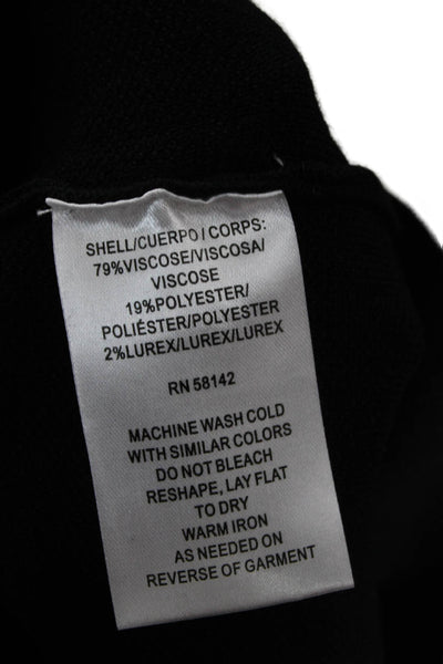 London Times Womens Black Sheath Sweater Dress Long Sleeve Size L