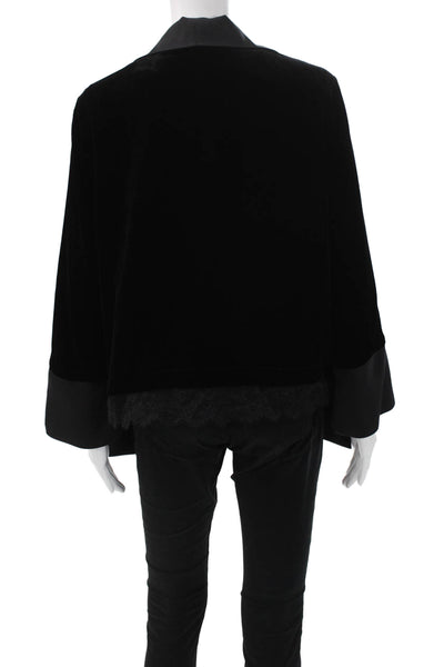Twinset Womens Black Tie Blazer 3/4 Sleeve Polyester Designer Size 42