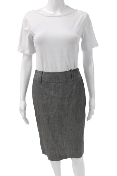 Laurel Women Straight Pencil Skirt Gray Wool Rayon Knee Length Size 34