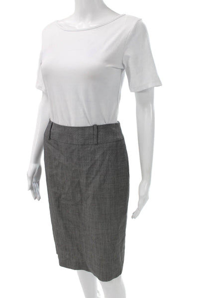 Laurel Women Straight Pencil Skirt Gray Wool Rayon Knee Length Size 34