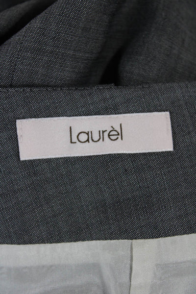 Laurel Women Straight Pencil Skirt Gray Wool Rayon Knee Length Size 34