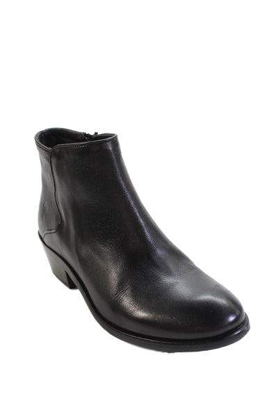 Frye Womens Leather Side Zip Ankle Boots Black Size 5.5B
