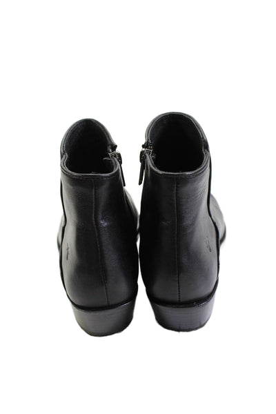 Frye Womens Leather Side Zip Ankle Boots Black Size 5.5B