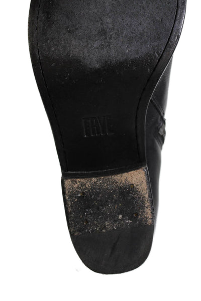 Frye Womens Leather Side Zip Ankle Boots Black Size 5.5B