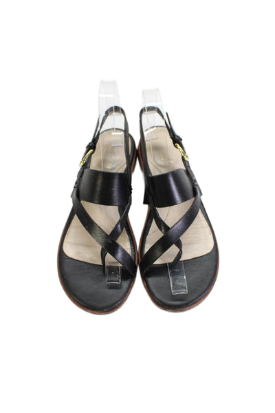 Cole Haan Grand 360 Womens Leather Slingback Sandals Black Size 5.5B