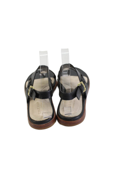 Cole Haan Grand 360 Womens Leather Slingback Sandals Black Size 5.5B