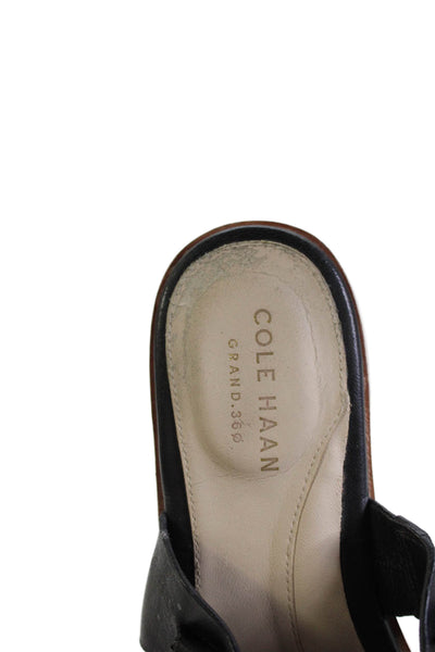 Cole Haan Grand 360 Womens Leather Slingback Sandals Black Size 5.5B