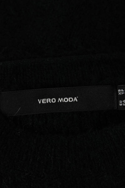 Vero Moda Unisex Black Crew Neck Short Sleeve Pullover Sweater Size XS