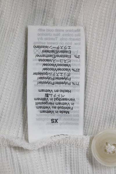 J Crew Womens White V Neck Sleeveless Button Up Tank Basic Size XS