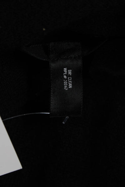 Aqua Cashmere Unisex Cardigan Black Cashmere V-Neck Long Sleeve Size XS