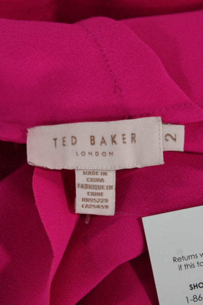 Ted Baker London Womens Camisole Pink Polyester Sleeveless Size 2
