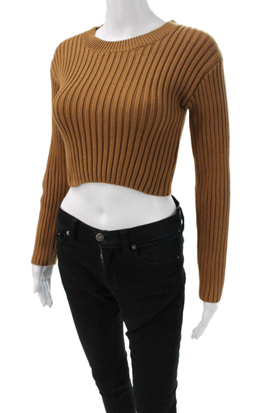 English Factory Unisex Pullover Sweater Brown Striped Size XS