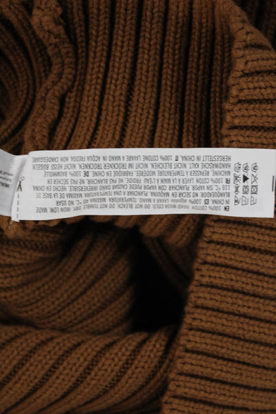 English Factory Unisex Pullover Sweater Brown Striped Size XS