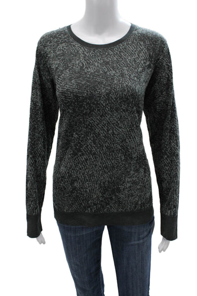 Lululemon Womens Black Pullover Sweater Nylon Blend Crew Neck Longsleeve Size 8