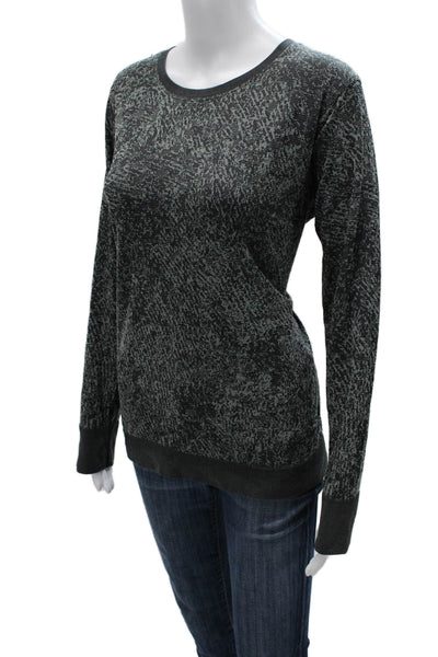 Lululemon Womens Black Pullover Sweater Nylon Blend Crew Neck Longsleeve Size 8
