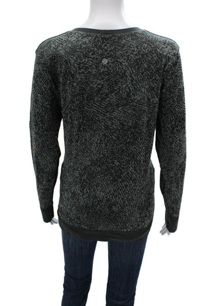 Lululemon Womens Black Pullover Sweater Nylon Blend Crew Neck Longsleeve Size 8