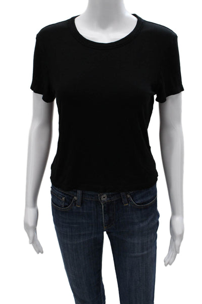 BP. Womens Black Basic Short Sleeve T-Shirt Viscose Spandex Size XL