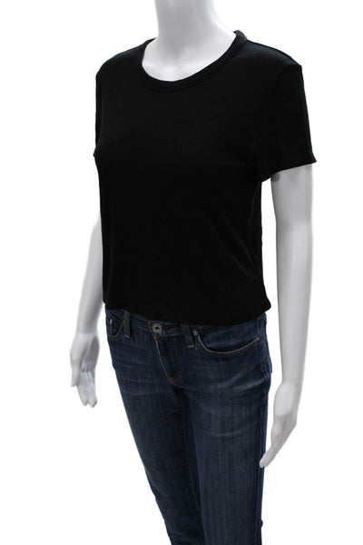 BP. Womens Black Basic Short Sleeve T-Shirt Viscose Spandex Size XL