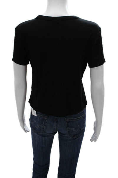 BP. Womens Black Basic Short Sleeve T-Shirt Viscose Spandex Size XL