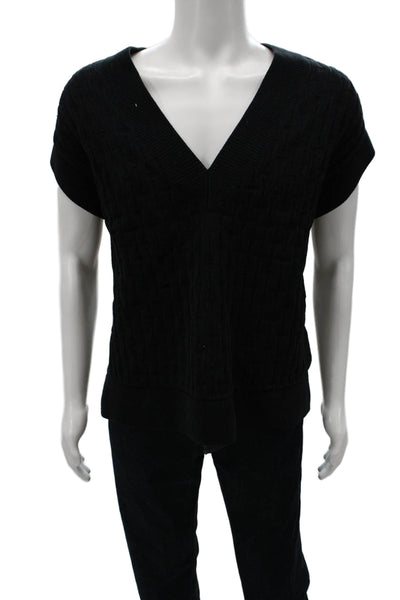Lululemon Mens V Neck Short Sleeve Pullover Sweater Black Size M
